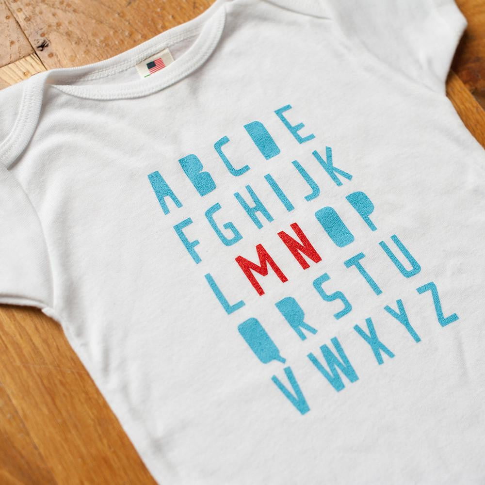 Minnesota Alphabet Baby Bodysuit - Sweetpea and Co.