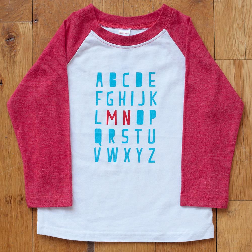 Minnesota Alphabet Raglan Tee - Sweetpea and Co.